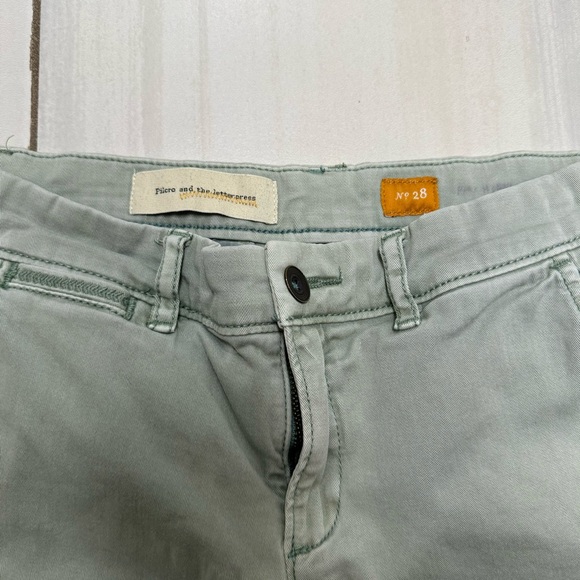 Anthropologie Pilcro & the Letterpress Pants Women's 28 Mint Green Chino - Picture 2 of 7